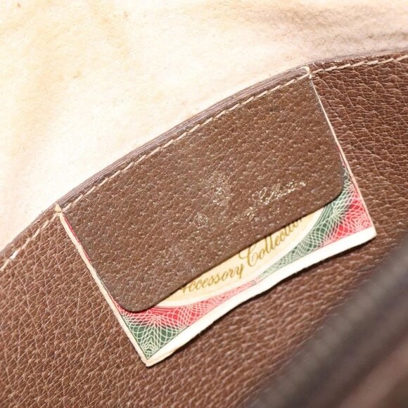 GUCCI GG Supreme Web Sherry Line Bag PVC Beige Gold 98 02 047 Auth fm4861 - Picture 13 of 16